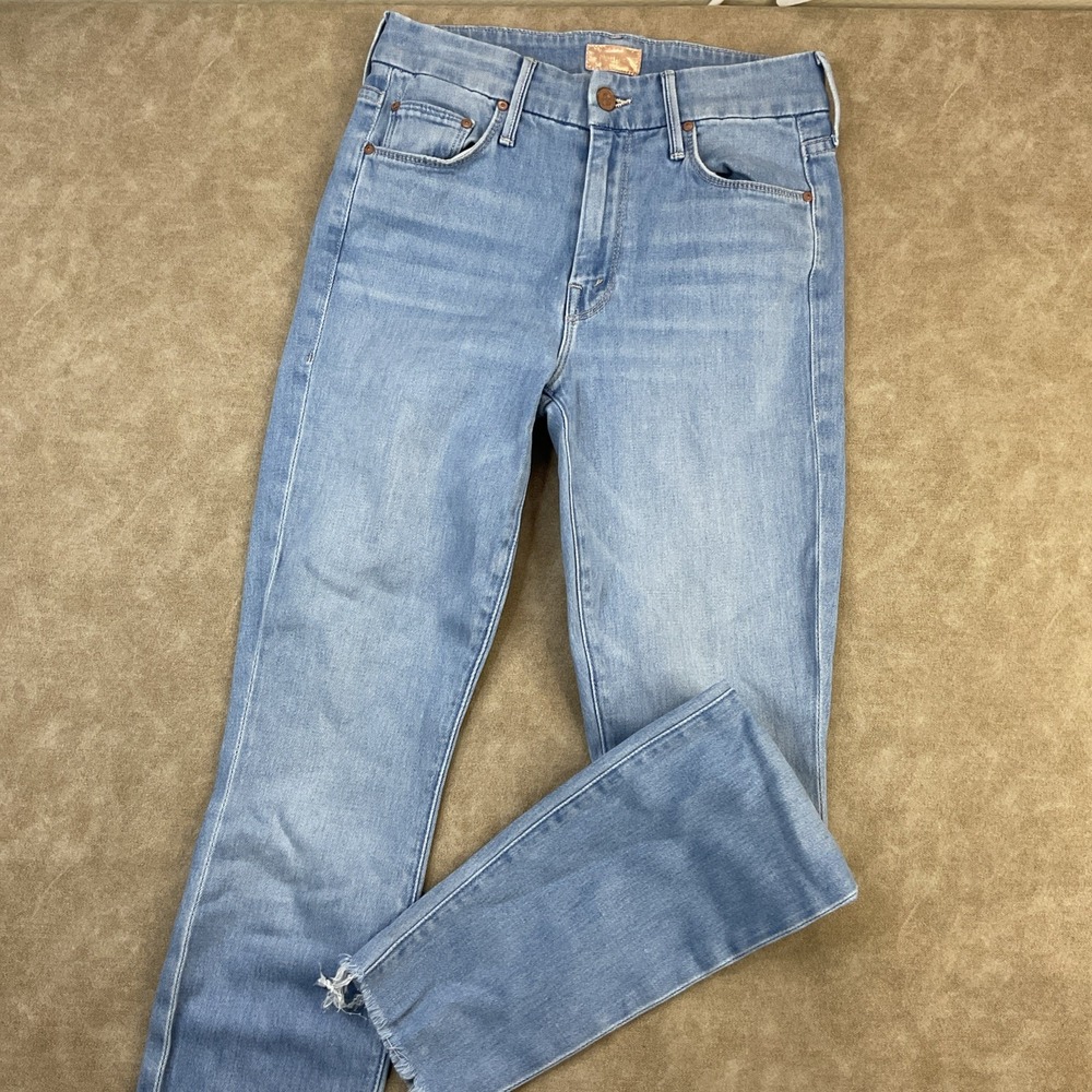 Mother Jeans High Waisted Looker Ankle Fray Denim in Hold‎ My Hand Women Sz 25 - Picture 6 of 11